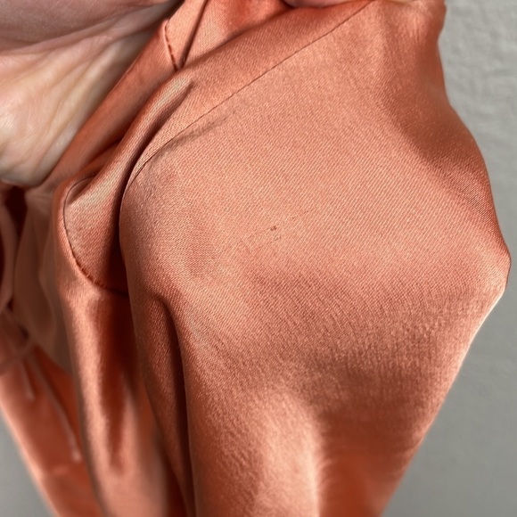 Significant Other Aila Dress Open Back Cowl Neck Satin Midi Nougat - Picture 12 of 13